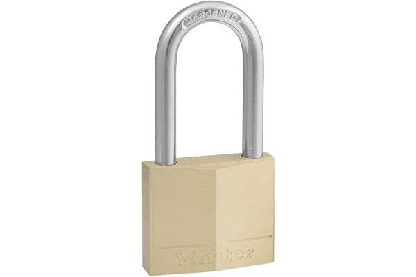 Master Lock 140DLF massivt mässingshänglås med nyckel, 1-pack
