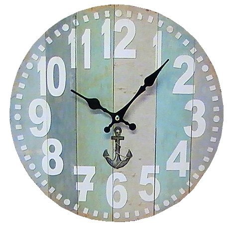 Maritime Wanduhr im Strandgutlook (Vintage)