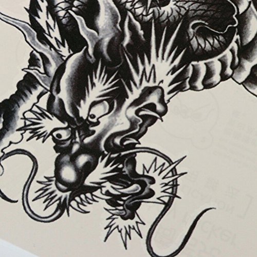 ULTNICE Temporäre Arm Tattoos großen schwarzen Drachen temporäre Tattoo Aufkleber für Männer Frauen - 3