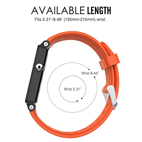 MoKo Garmin Vivoactive Correa de Reloj  Suave Silicona Reemplazo Watch Band para Garmin Vivoactive   Vivoactive Acetate Sports GPS Smartwatch - Naranja