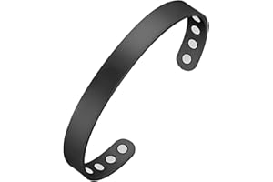 ‎JERACOL Jeracol Kupfer-Armband einstellbar Magnetarmband mit 8 Magneten(Schwarz)