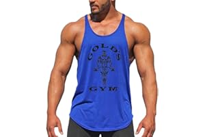 DAIHAN Herren Bodybuilding Gym Tank Tops Stringer Workout T-Shirts Ärmellos Unterhemd Achselshirt Muskelshirt für Training Running