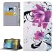 Produktbild For Samsung Galaxy E5 / E500 Lotus Pattern Leather Case with Holder & Card Slots & Wallet