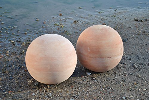 Terracottakugeln mit einem Durchmesser von 17cm.2er Set!!!Sehr hübsche Dekoration für Garten.Beet und Terrasse. - 2