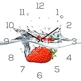 Wanduhr aus Glas als dekoratives Wandbild