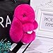 Produktbild CGDZ 13 cm Nette Plüsch Hase Schlüsselbund Frauen Pelz Engel Kaninchen Schlüsselanhänger Hase Pompon Plüsch Puppen Spielzeug Mädchen Tasche Autoschlüssel Anhänger Rose