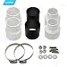 Produktbild JORSHAKE Zyklon Staubabscheider Staubabsaugung Fliehkraftabscheider Filter Sauger Staubsammler Dust Commander Zubehör Teile Rohr Adapter Schlauchverbinder Rohrstücke 2*(40*32mm) + 2*50mm Connect Adapter Fitting mit 2*Schlauchschellen+Befestigungssatz