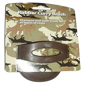 Enrych Rubber Curry Pet Brush, Camouflage