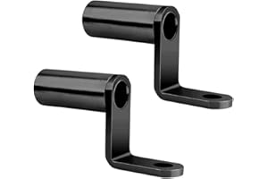 NHPY NHP 2 Piezas Motocicletas Manillar Extensor de Trabajo,Soporte Retrovisor Moto,Soporte de Montaje de Espejo,Abrazadera de Montaje Extensor de Motocicleta de Aleación de Aluminio,Negro