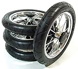 kinderwagen chrom 4 Stück Kinderwagen Rad, Metallspeichen 12,5 Zoll, Durchmesser 310 mm