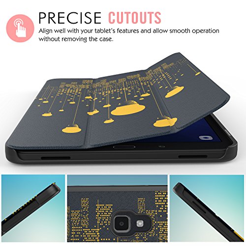 MoKo Samsung Galaxy Tab A 10.1 Hülle – Ultra Lightweight Slim PU Leder Schutzhülle Smart Case mit Standfunktion und Auto Sleep / Wake Up Funktion für Samsung Galaxy Tab A 10.1 Zoll (2016) Wi-Fi/ LTE T580N / T585N Tablet-PC, Nachtlicht - 5