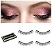 Price comparison product image Magnetic Eyelashes [UPGRADE], Dual Magnet No Glue Fake Natural Reusable 3D Eyelash, Double Magnets Ultra-Thin and Full Eye Lightweight False Lash with Applicator (1 Pair 4 Pics) by KINIVA