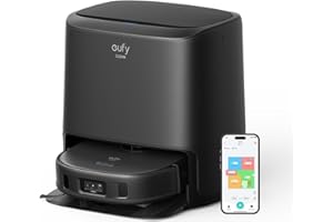 eufy Clean X9 Pro CleanerBot con pressione adattiva MopMaster™, 2 mocio rotanti, rilev. tappeti con mocio a sollev. autom. 12 mm, stazione pulizia autom., aspiraz. 5.500 Pa e AI aggiramento ostacoli