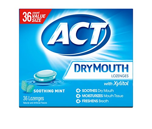 ACT Dry Mouth Soothing Mint Lozenge with Xylitol, 36 count by Chattem