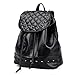 Produktbild Soft PU Leather Women Backpack Rivet Knapsack Casual School Bags Vintage Rucksack Solid Shoulder Bag,black