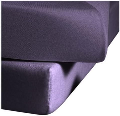 fleuresse 100 x 200 cm 100 Percent Cotton Fitted Sheet, Purple