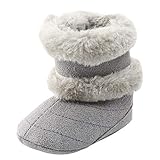 Babyschuhe Mädchen Jungen Winter Schuhe, Sunday Unisex Säugling Krabbelschuhe Krippeschuhe Baumwolle Winterstiefel Warme Wanderschuhe Lauflernschuhe Rutschfest Hallenschuhe 0-18 Monate