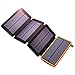 Produktbild X-DRAGON Solar Powerbank 10000mAh Fatbare Solar Panel Ladegerät Dual USB Solar Batterie für iPhone, Samsung Galaxy ipad usw.(Orange)