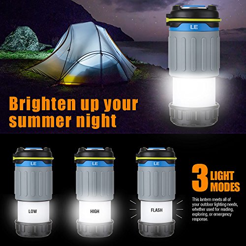 LE LED Camping Laterne mit 3200 mAh Powerbank & Taschenlampe, 3 Licht-Modi, USB Wiederaufladbar zusammenklappbar mit Magneten Tragbare Camping Lampe Zeltleuchte Notlaterne - 2