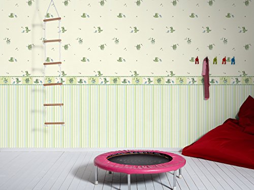 Esprit Home Bordüre Dragon Castle Strukturprofil auf Papier 5,00 m x 0,13 m blau creme grün Made in Germany 109118 1091-18 - 4