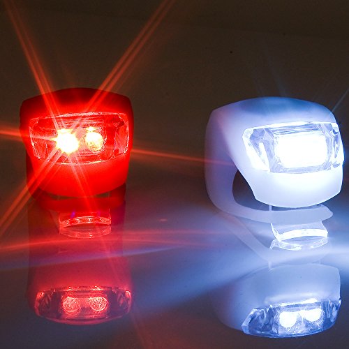 Fahrradlicht Fahradbeleuchtung Fahrradlampen Set, Superhelle Fahrrad LED Frontlicht oder LED Rücklicht, Spritzwassergeschützt und Einfache Montage für Sicheres Radfahren - 3