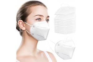 Fusion Vibes FFP2 Face Mask, FFP2/KN95 Face Masks, 5 Layer Filter Disposable Face Mask Efficiency≥95% Protection Against PM2.5, Dust Cup, Dust Mask, CE Certified Respirator Mask (10)