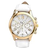 Xjp Women's Wristwatches with Roman Numerals Analog Quartz Faux Leather Strap