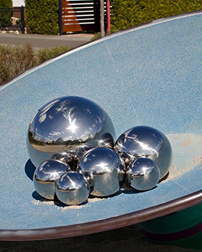 Köhko Dekokugel poliert aus hochwertigem Edelstahl 25 cm Gartenkugel Edelstahlkugel Schwimmkugel - 3
