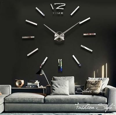 ONETIME Power kuheiga décoration de salon horloge murale design sticker mural xXL en acrylique 3D