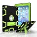 Produktbild Schutzhülle für iPad 3, iPad 4 Case, iPad 2 Hülle, jeccy Dual Layer Robuste Slim Ganzkörper-Stoßfest Hybrid Heavy Duty Armor Defender Schutzhülle mit Ständer für Apple iPad 2/3/4, Schwarz/Grün