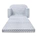 lulando Pull-Out Sofa Bed for Children Oeko-Tex Standard 100 certified, Two Decorative cushions White Stars / Grey