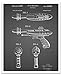 Produktbild JP London posjsg09 Zukunft Star Phaser Ray Gun Alien Trek schälen und Stick Vintage Schwarz Grid Poster Patent Art, schwarz/weiß Gitterlinien, 61 x 50,2 cm