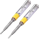 Eightwood Pen Electric Tester Voltage Detector Mains Tester Screwdriver 2pcs Dual-Purpose Screwdriver Electrical Pen Tester 2