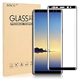 SOCU Protection écran Samsung Galaxy Note 8, Film de protection d'écran en Verre Trempé [3D Couverture complète] pour Samsung Galaxy Note 8 - Noir