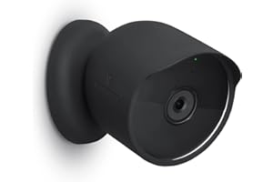 Wasserstein Protective Cover Compatible with Google Nest Cam Outdoor or Indoor, Battery - Protective Silicone Cover for Your Camera (1 Pack/Black)