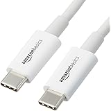 Amazon Basics Câble USB Type C vers USB Type C 2.0 - 9 pieds (2,7 mètres) - Blanc