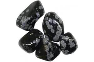 LA SPHÈRE GUÉRISSEUSE Obsidiana Nieve Moteada Rodada de 2 a 3 cm, Piedra natural Litoterapia, 1 unidad, moyen, Piedra, Obsidiana