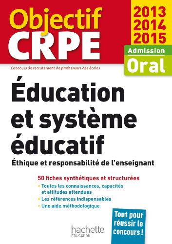 Download Le CRPE en fiches : Éducation et système éducatif Download Le CRPE en fiches : Éducation et système éducatif