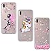 Produktbild Yokata Kompatibel mit Huawei P20 Lite Hülle Silikon Transparent Durchsichtig Handyhülle Schutzhülle TPU Dünn Slim Kratzfest mit Motiv Muster [3 Pack] - Schmetterlings-Mädchen + Einhorn + Sakura