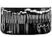 MSQ® Makeup Brushes Set 29PCS High Quality Soft Synthetic Hair Professional Make up Brushes Cosmetic Brushes With Belt Bag Best For Artists Beginners(Black)
