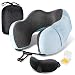 Produktbild Reisekissen, Nackenkissen Memory Foam Reisen Kissen Die Besten U Geformte Hals Kissen Mit Nackenstützkissen Essentials, Schlafmaske, Ohrenstöpsel und tragbare, ideal für Reisen und Flüge (Grau)