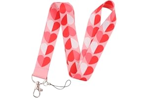 JAPANSAI Lanyard Corazón Bonito Amor Love | Cordón para el Cuello | No Pierdas más tus Llaves | Llavero para Móvil Mascarilla Teléfono y Llaves| Regalo Original