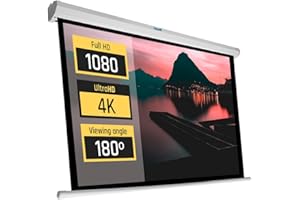 iggual PSIPS265 Écran de Projection motorisé 110" 16:9 Noir et Blanc 2,79 m (110") 2,65 m, 149 cm, 16:9, Noir, Blanc