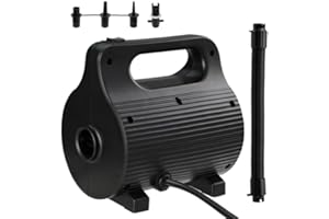 KIKILIVE Pompe à Air Portative 4 Buses 400W-600W | Gonflage Ultrapide pour Matelas, Piscines & Flotteurs (AC220-240V)