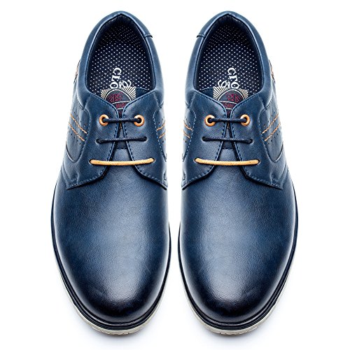 Zapatos de Cordones Moda Hombre Casuales - Zapatos Oxford Piel Hombre, Adecuado para El Trabajo y el Uso Diario, Derbies Hombre Cuero Imitación, Conveniente para Todas Las Estaciones