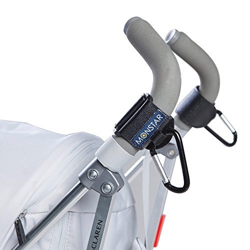 MONSTAR Kinderwagen Haken - Klett Kinderwagen Verschluss Doppe Paket