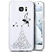 Produktbild Galaxy S7 Edge Hülle Silikon,Surakey Bling Glitzer Glänzend Engel Mädchen Fee Muster Durchsichtig TPU Silikon Schutz Handy Hülle Case Tasche Etui Bumper Schutzhülle für Samsung Galaxy S7 Edge, Silber