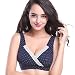 KOOYOL Women's Cotton Maternity Nursing Sleep Bra (XL/XXL, Navy Blue)