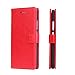 Produktbild HUAWEI P10 Wallet Hülle, Aomo HUAWEI P10 Hülle [Wallet Hülle] [Ständer Feature][Karteninhaber] PU schützende Handy Hülle Lederhülle für HUAWEI P10 (5,1 Zoll)-rot