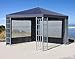 Produktbild GRASEKAMP Qualität seit 1972 Aluoptik Garten Pavillon 3x3m Anthrazit Partyzelt Gartenzelt Gazebo Rankpavillon